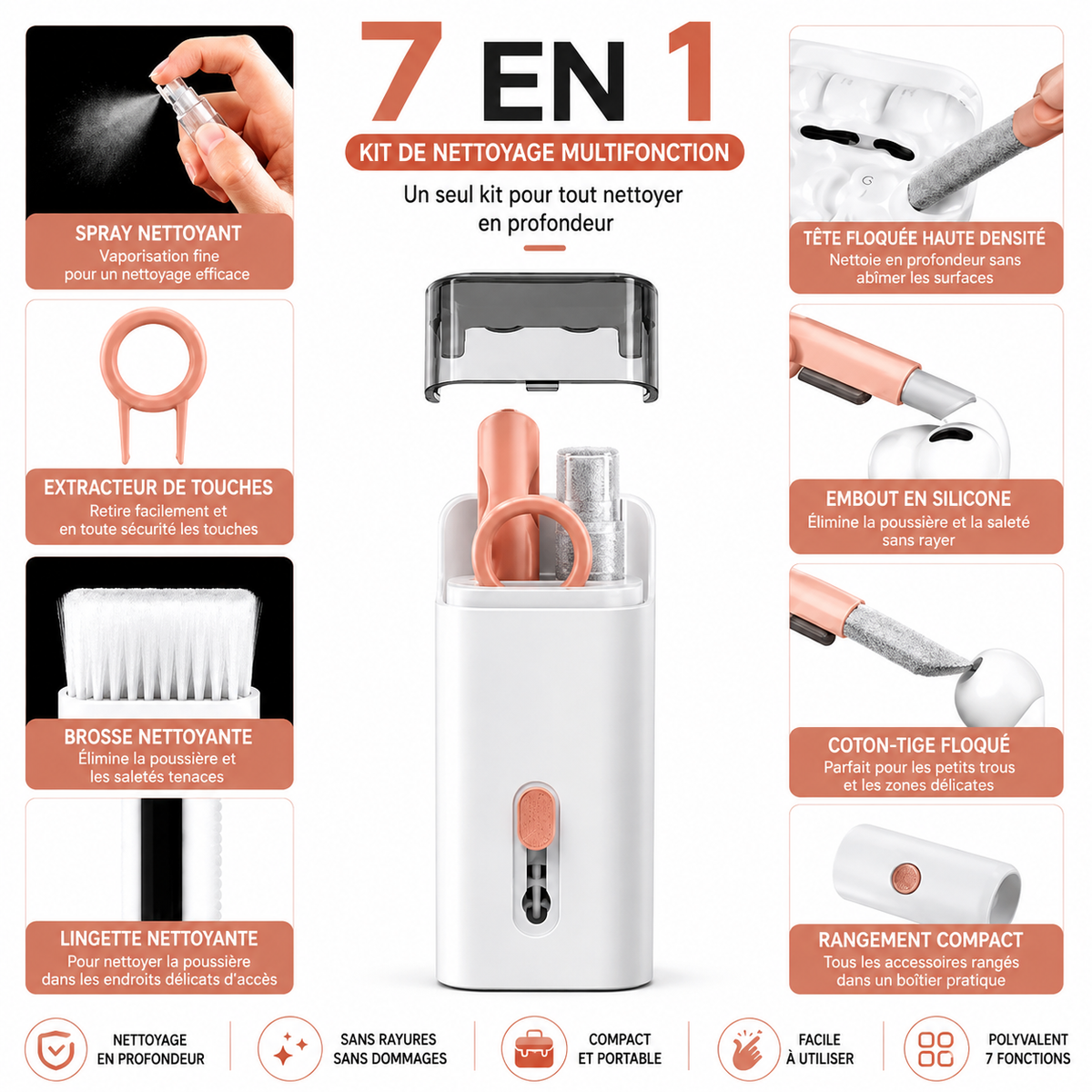 Kit de nettoyage 7 en 1